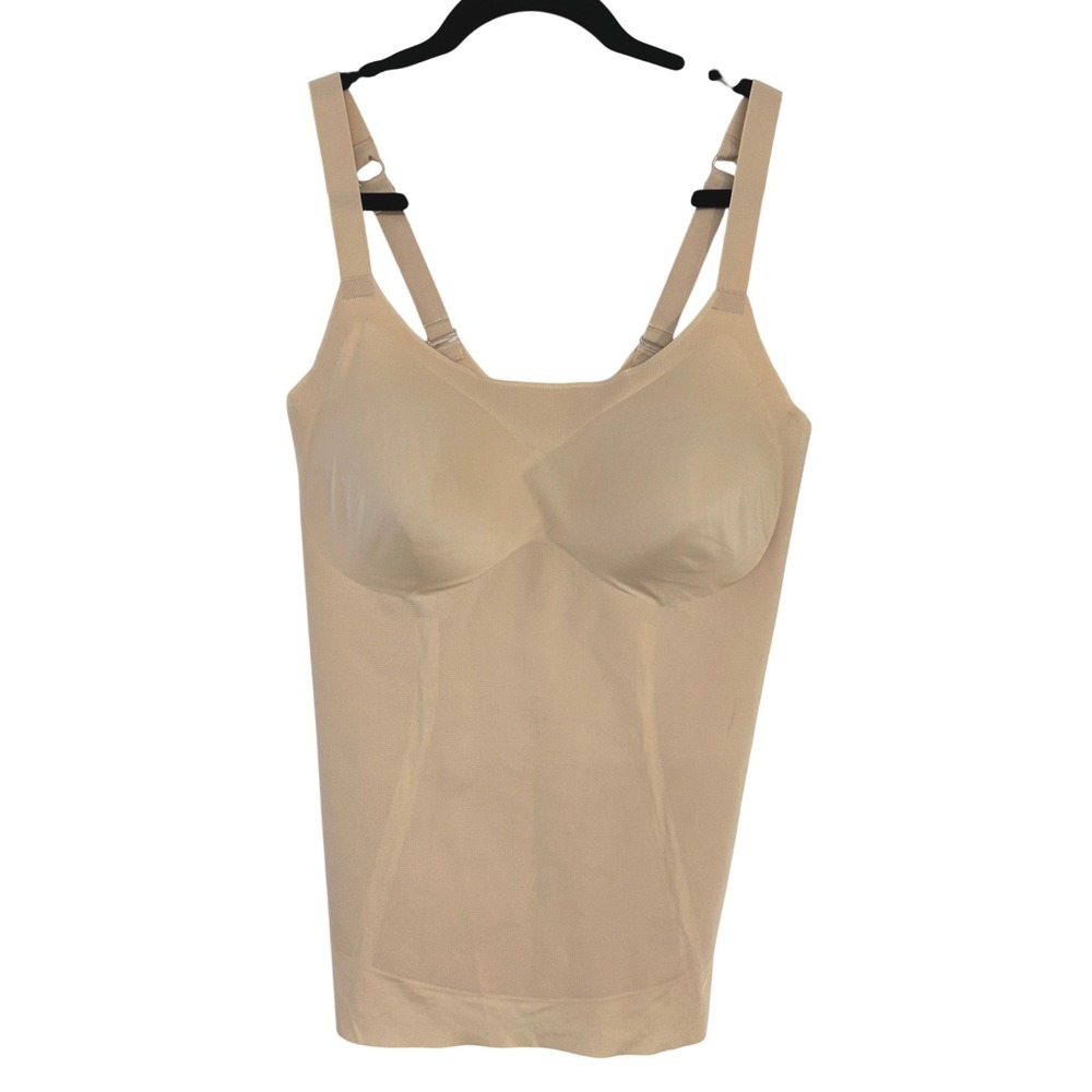 Maidenform Power Players Shaping Cami 2XL Nude Firm Control Built In Bra DMS086